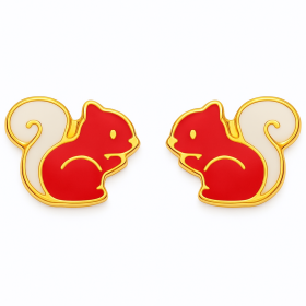 Clous d'oreilles or écureuils