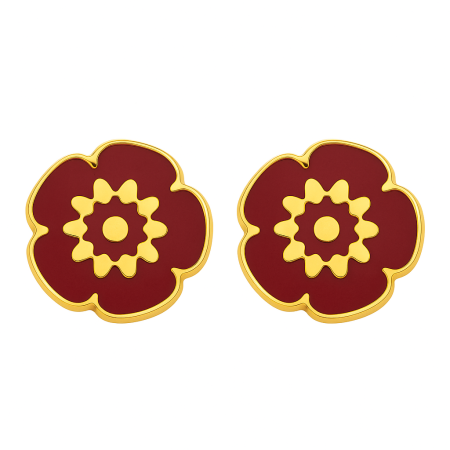 Clous d'oreilles fleurs en or