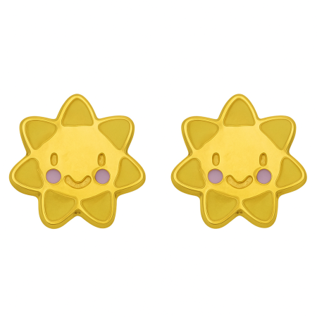 Clous d'oreille or soleils