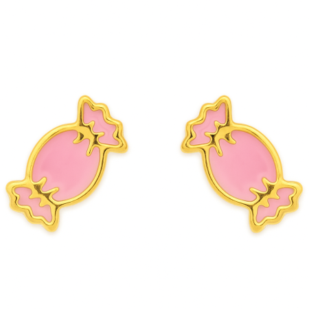 Clous d'oreille or bonbons
