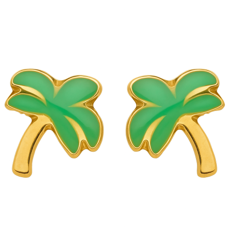 Clous d'oreilles or palmiers