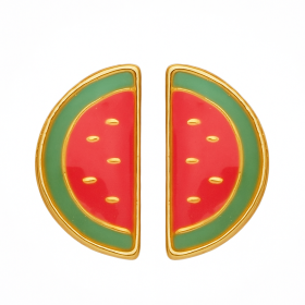 Clous d'oreilles or cartiers de pastèque