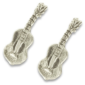 Clous d'oreilles guitares en argent