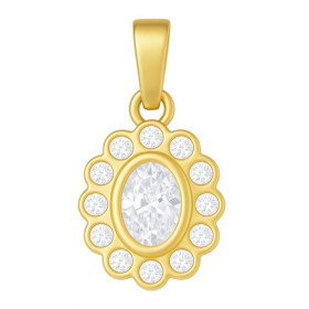 Pendentif plaqué or avec oxydes de zirconium