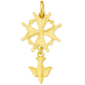 Croix hugenote plaqué or