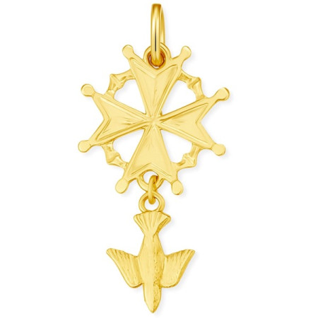 Croix hugenote plaqué or