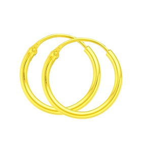 Créoles plaqué or de 10 mm