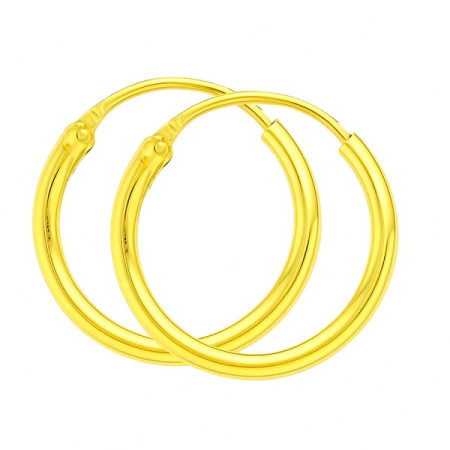 Créoles plaqué or de 14 mm