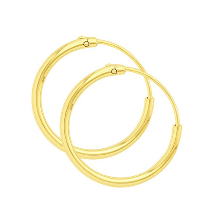 Créoles plaqué or de 12 mm