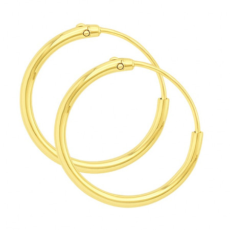 Créoles plaqué or de 18 mm