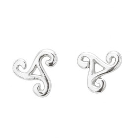 Clous d'oreilles en argent triskels