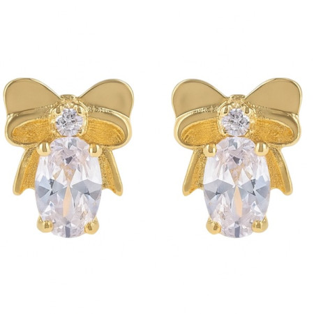 Boucles d'oreilles plaqué or noeuds