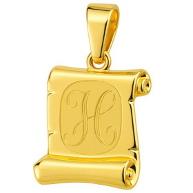 Pendentif initiale H en or