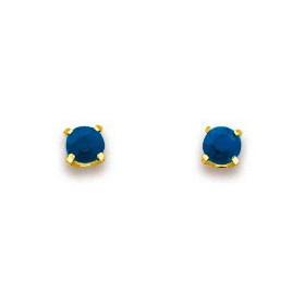 clous d'oreilles en or 750, saphirs 2.5 mm