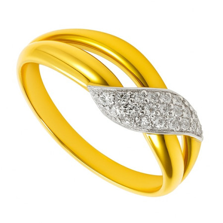 Bague Or 750 avec diamants