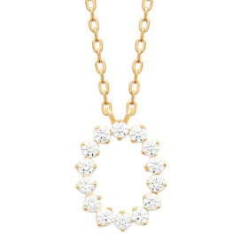 Collier plaqué or et zirconias