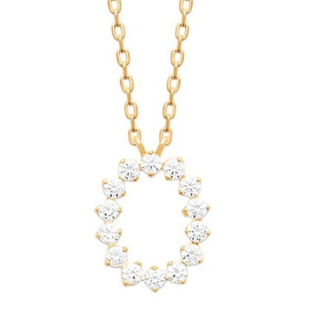 Collier plaqué or et zirconias