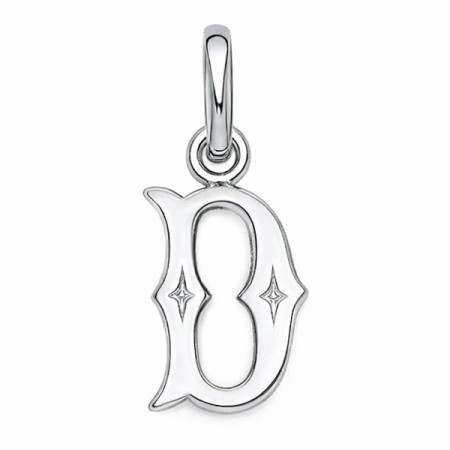 Pendentif lettre D argent