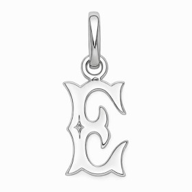 Pendentif lettre E argent