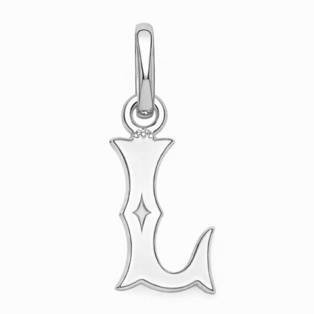 Pendentif lettre L argent