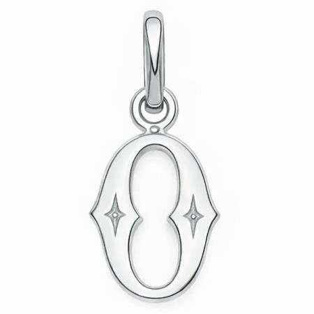 Pendentif lettre O argent