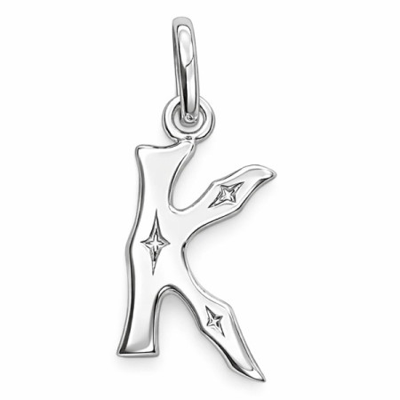 Pendentif lettre K en argent