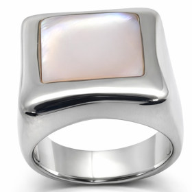Bague en argent avec nacre