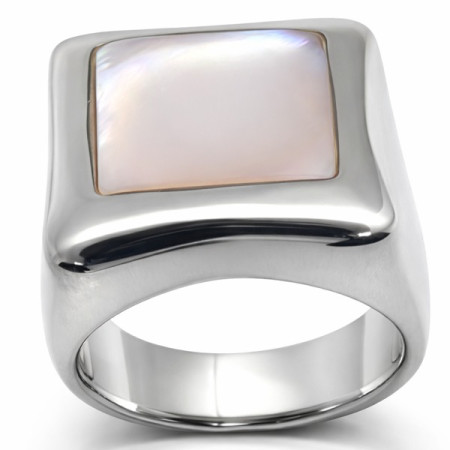 Bague en argent avec nacre