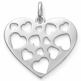 Pendentif argent coeurs dans coeur