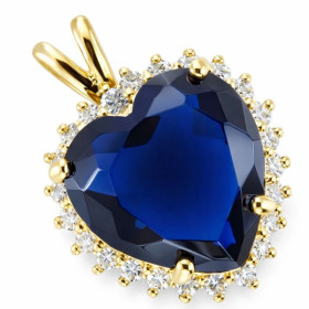 Pendentif coeur de l'océan avec pierres