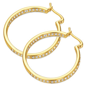 Créoles plaqué or et oxydes de zirconium