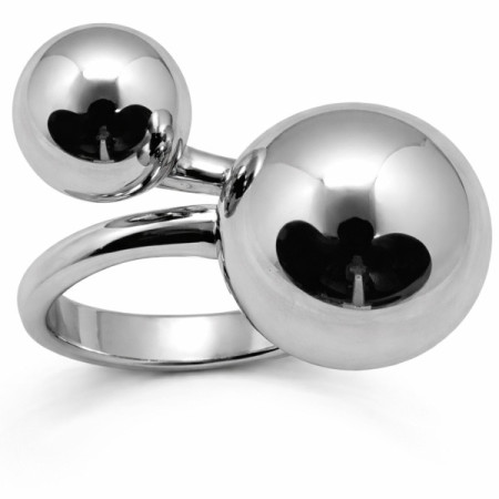 Bague boules en argent
