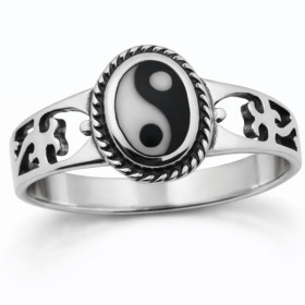 Bague Ying Yang en argent
