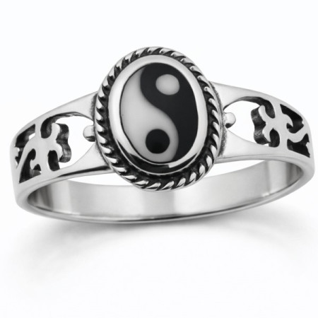 Bague Ying Yang en argent