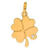Pendentif trèfle en or et diamants