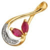 Pendentif en or avec rubis et diamants