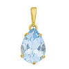 Pendentif or et topaze bleue