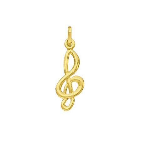 Pendentif en or clef de sol