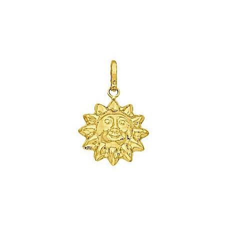 Pendentif soleil en or jaune