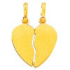 Pendentif or coeur cassant en or jaune