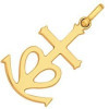 Pendentif croix de Camargue en or