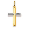 Croix bicolore en or