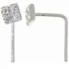 Piercing de nez or blanc et pavage de diamants
