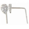 Piercing de nez or blanc et diamant