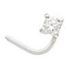 Piercing de nez zirconia blanc