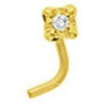 Piercing de nez or jaune et diamant