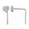 Piercing de nez coeur avec diamants