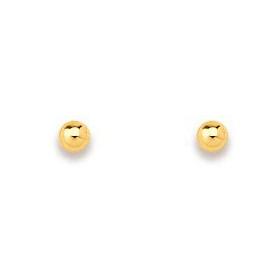 Clous d'oreilles boules en or 3 mm