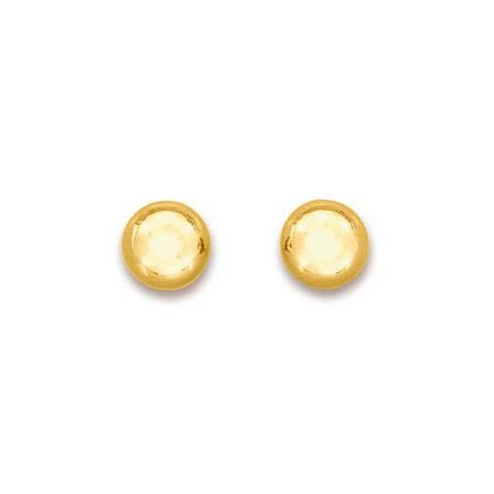 Clous d'oreilles boules en or jaune 8 mm