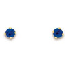 Clous d'oreilles en or avec saphirs